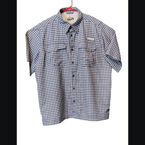HabitNavy and White Checkered Men's Shirt